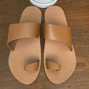 Beek Finch Slide Sandals Caramel Tan Brown Women’s Size 8.